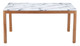 Jemy White Rubberwood Rectangular Dining Table