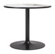 Batu Gray & Black Tempered Glass and Steel Round Dining Table