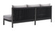 Horizon Gray Aluminum and Olefin Sofa for Outdoor Use