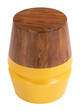Tornos Walnut & Yellow Acacia Wood Round Side Table