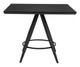 Tinos Black Steel Square Dining Table
