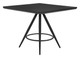 Tinos Black Steel Square Dining Table