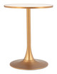 Bite Beige & Gold Steel Round Bistro Table