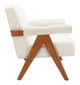Encanto Ivory Rubberwood and Polyester Loveseat