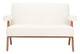 Encanto Ivory Rubberwood and Polyester Loveseat