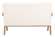 Encanto Ivory Rubberwood and Polyester Loveseat
