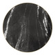 Batu Black & Gold Tempered Glass and Steel Round Dining Table
