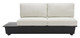 Tien Beige Aluminum and Olefin LHF Loveseat for Outdoor Use