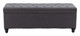 Halifax Gravel Gray Rubberwood and Polyester Storage Bench