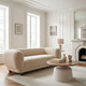 Goblet Brown & White Mango Wood Round Coffee Table