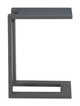 Tudi Black Aluminum Rectangular Side Table for Outdoor Use