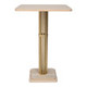 Wilou Natural Rubberwood and Steel Square Bar Table