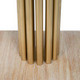 Wilou Natural Rubberwood and Steel Square Bar Table