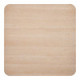 Wilou Natural Rubberwood and Steel Square Bar Table