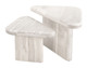 Navidic Whitewashed Acacia Wood Coffee Table Set