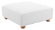 Tayte White Poplar Wood and Rubberwood Ottoman