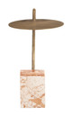 Voler Brass Natural Marble and Iron Round Side Table
