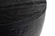 Duskan Black Pine Wood and Iron Round Storage Coffee Table