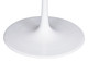 Phoenix White Natural Marble and Aluminum Round Dining Table