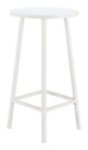 Ren White Aluminum Round Bar Table for Outdoor Use