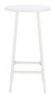 Ren White Aluminum Round Bar Table for Outdoor Use