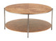 Adna Brown Steel Round Coffee Table