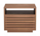 Slit Walnut Rubberwood Rectangular Nightstand
