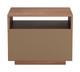 Slit Walnut Rubberwood Rectangular Nightstand