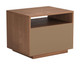 Slit Walnut Rubberwood Rectangular Nightstand
