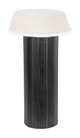 Izola White & Black Natural Marble and Mango Wood Console Table