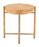 Halva Natural Steel Round Side Table