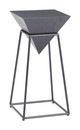 Pira Black Steel Square Side Table