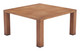 Regels Natural Aluminum Square Coffee Table for Outdoor Use