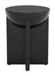 Tume Black Mango Wood Round Side Table