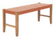 Bandani Tan Leather and Rubberwood Bench