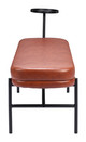 Ploce Brown Steel and Polyurethane Bench