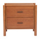 Beleza Walnut Rubberwood Rectangular Nightstand