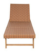 Breath Brown Acacia Wood Height-Adjustable Chaise Lounge for Outdoor Use