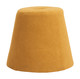 Upela Yellow Polyester Stackable Ottoman
