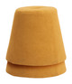 Upela Yellow Polyester Stackable Ottoman