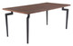 Kani Walnut Steel Rectangular Dining Table