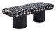 Botoia Black & White Pine Wood and Polyester Bench
