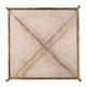 Kove Gold Sand Cast Glass and Iron Square Side Table