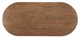 Niju Brown Fir Wood and Steel Oval Coffee Table