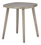 Foret Brown Aluminum Square Side Table for Outdoor Use