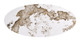 Armana White & Brown Steel Oval Dining Table