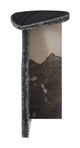 Surya Black Natural Marble and Iron Side Table