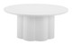 Palmier White Aluminum Round Coffee Table for Outdoor Use