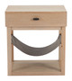 Haram Natural Fir Wood and Polyurethane Rectangular Side Table