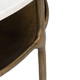 Bild White & Brass Natural Marble and Iron Round Coffee Table